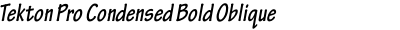 Tekton Pro Condensed Bold Oblique